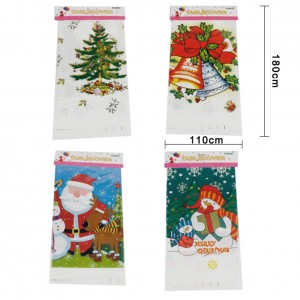 Christmas PVC Embroidery Xmas Table Runner Satin Tablecloth Christmas Tree Bells Santa Claus Snowman Table Cloth Covers ali-15421435